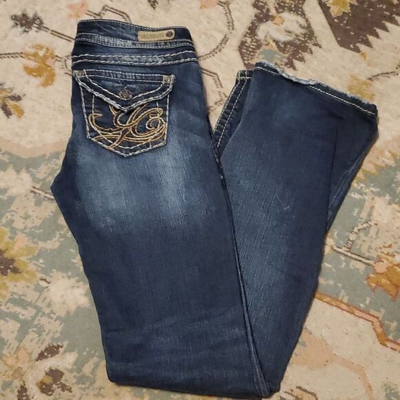 Silver Antique Collection 925 Mens Jeans The Logan 26x33 Thick Stitch - Picture 1 of 8